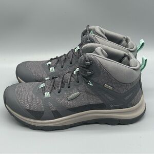Keen Terradora II Mid Waterproof  Hiking Boots Magnet Ocean Wave Womans sz 8 $15